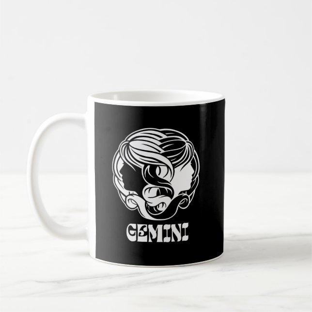 Gemini Zodiac Symbol Astrologie Kaffeetasse (Links)