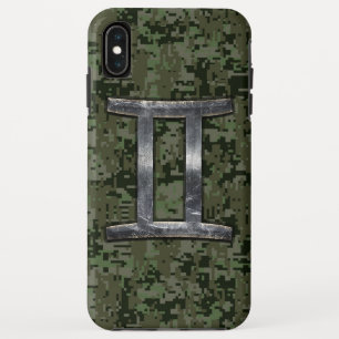 Gemini Zodiac-Symbol auf der grünen digitalen Camo Case-Mate iPhone Hülle