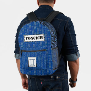 Gemini Zodiac Symbol Element von Kenneth Yoncich Bedruckter Rucksack