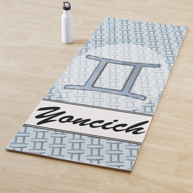 Gemini Zodiac Symbol Element von Kenneth Yoncich Yogamatte (Beispiel)