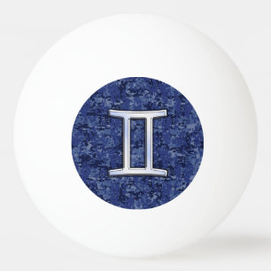 Gemini Zodiac-Symbol für die digitale Navy-Blue-Ca Tischtennisball