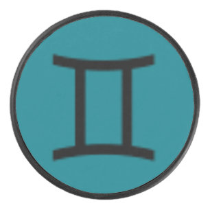 Gemini Zodiac Symbol Standard von Kenneth Yoncich Eishockey Puck