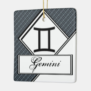 Gemini Zodiac Symbol Standard von Kenneth Yoncich Keramikornament