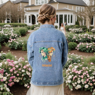 Gemini Zodiac Women's Denim Jacket Jeansjacke