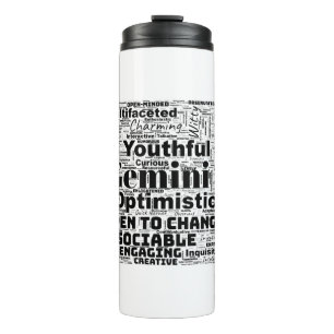 Gemini Zodiac Word Cloud Inspiration Tumblers Thermosbecher