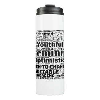 Gemini Zodiac Word Cloud Inspiration Tumblers Thermosbecher