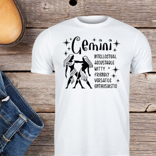 Gemini-Zodiac-Zeichen-Horoskop Persönlichkeitsmerk T-Shirt