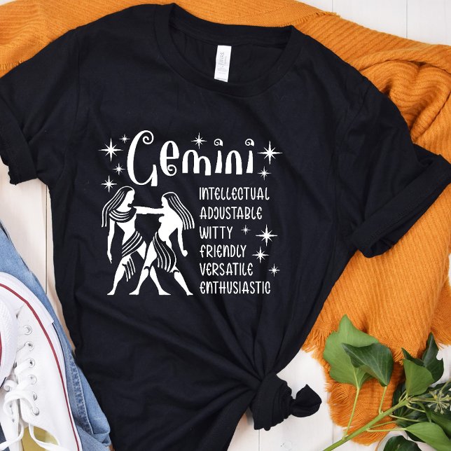 Gemini-Zodiac-Zeichen-Horoskop Persönlichkeitsmerk T-Shirt (Von Creator hochgeladen)