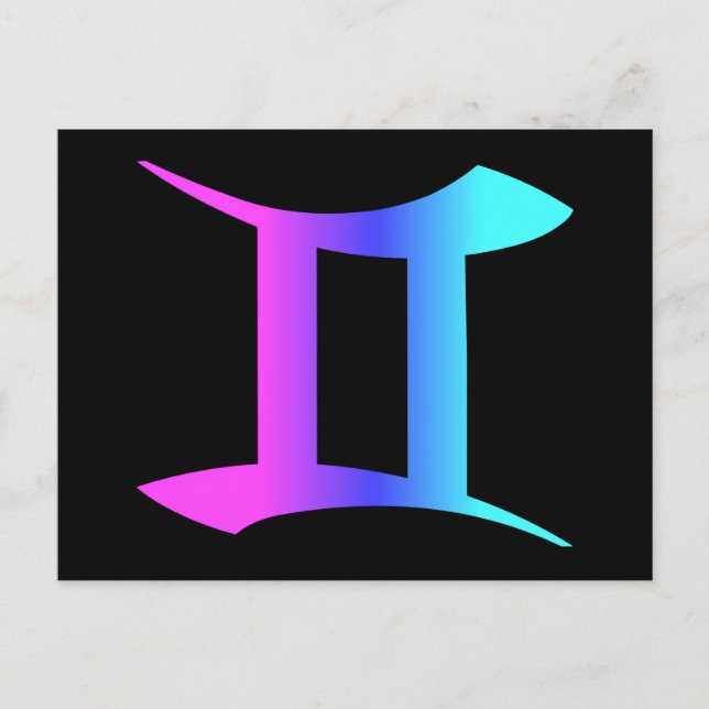 Gemini Zodiac-Zeichen Postkarte (Vorderseite)