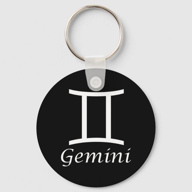 "Gemini" Zodiac-Zeichen Schlüsselanhänger (Vorderseite)