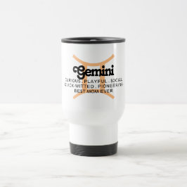 Gemini Zodiac Zeicheneigenschaften Beste Mama je Reisebecher