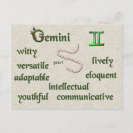 Gemini zodiale Merkmale Postkarte