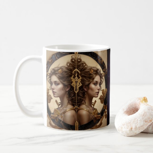 Geminis Female Astrologische Tasse (Mit Donut)