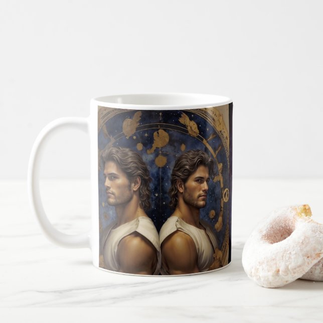Geminis Male Astrologische Tasse (Mit Donut)
