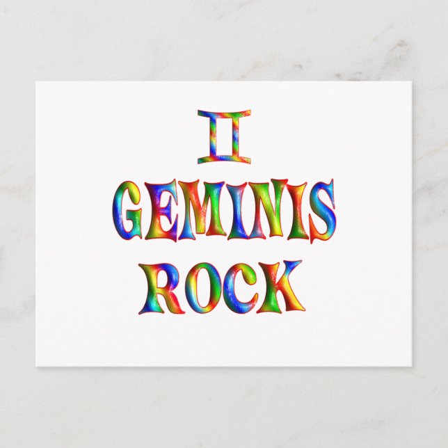 Geminis Rock Postkarte (Vorderseite)
