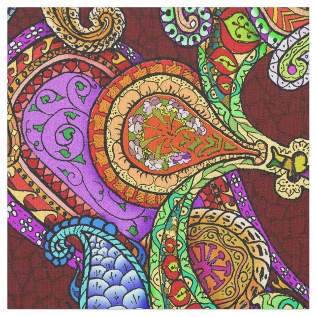 Gemisch Paisley groß Stoff (Nahaufnahme)