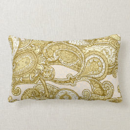 Gemisch Paisley im Gold Lendenkissen