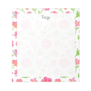 Gemischte Aquarell Blumen 2 Notizblock