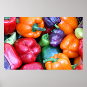 Gemischte Bell-Paprikaschoten Poster