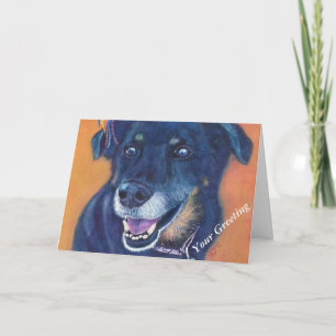 GEMISCHTE BLACK LAB DOG CARD FEIERTAGSKARTE
