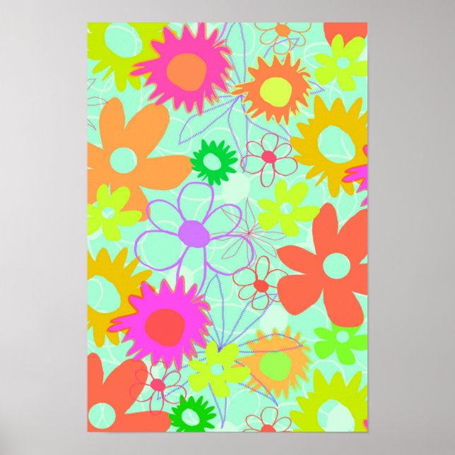 Gemischte Blume Poster (Vorne)