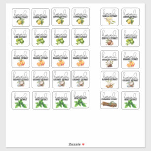 Gemischte Extraktgeschmacksstoffe Set 2 Aufkleber