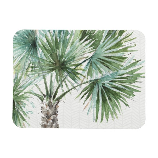 Gemischte Grüntöne I Tropenpalmen Magnet (Horizontal)