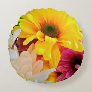 gemischte Milchprodukte Bouquet-Round-Throw-Kissen Rundes Kissen