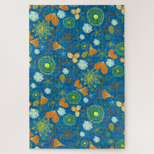 Gemischte Paisley-Blumen-Muster Puzzle