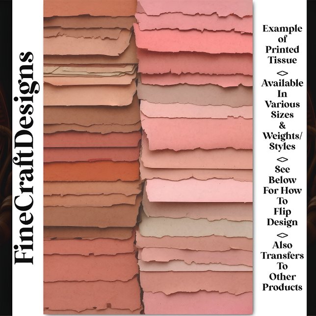 Gemischte Palette Rosa und Terracotta BP7b Decoupa Seidenpapier (Von Creator hochgeladen)