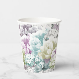 gemischte Pastell Floral Bouquet Pappbecher