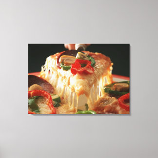 Gemischte Pizza Leinwanddruck