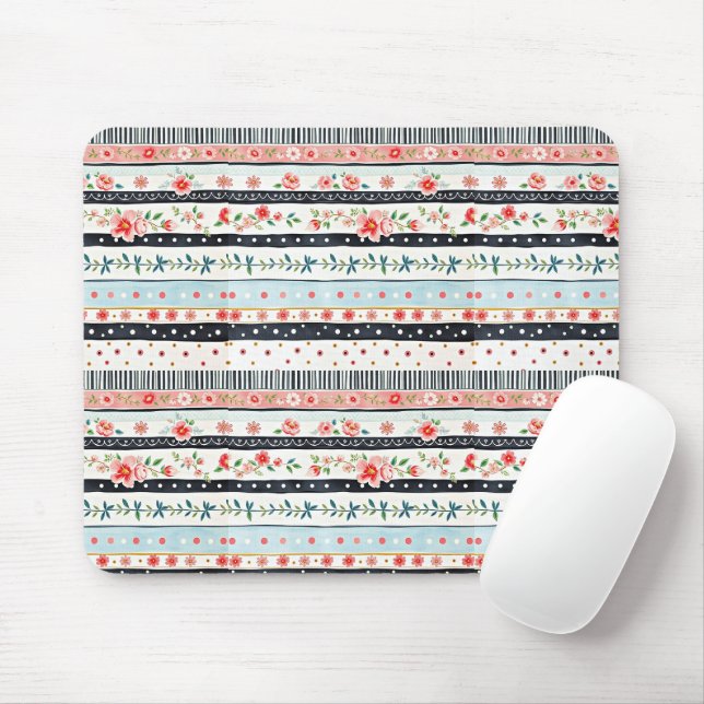 Gemischte shabby chic Muster Mousepad (Mit Mouse)