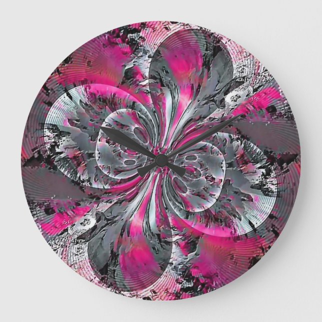 Gemischte Signale Große Wanduhr (Vorderseite)