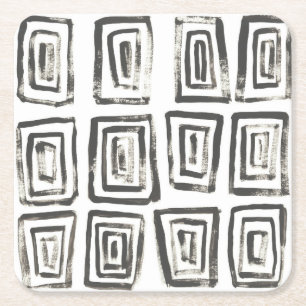 Gemischte Signale IV Rechteckiger Pappuntersetzer