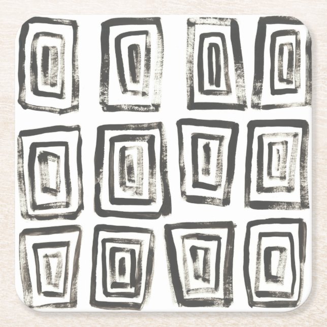 Gemischte Signale IV Rechteckiger Pappuntersetzer (Vorderseite)