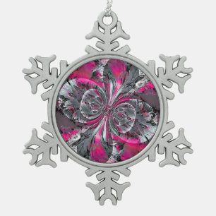 Gemischte Signale  Schneeflocken Zinn-Ornament