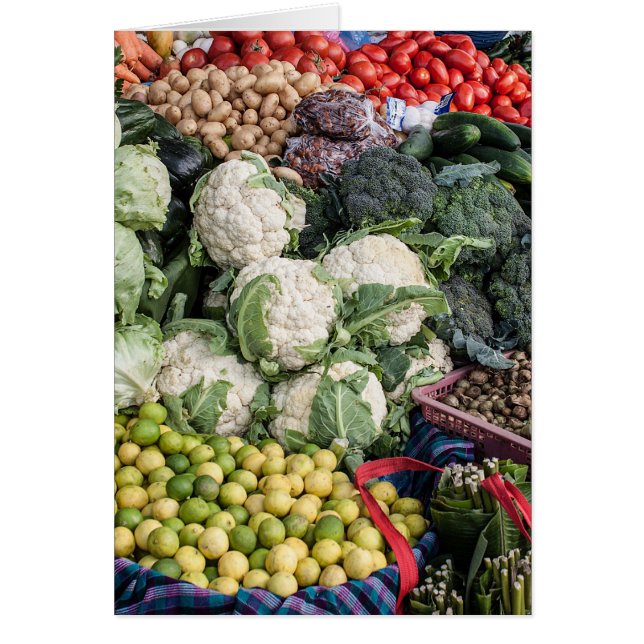 gemischte Veggies-Grußkarte (Vorne)