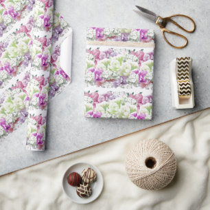 Gemischter Blumenstrauß Geschenkpapier