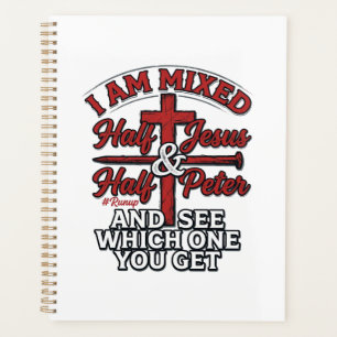 Gemischter Jesus und Peter Vintage Christlicher Hu Planer
