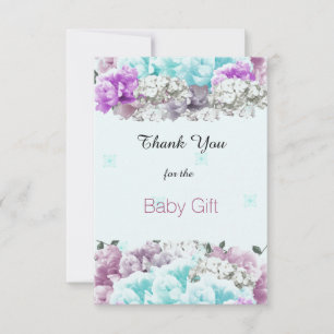 Gemischtes Blumenstrauß-Babygeschenk Danke
