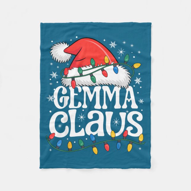 Gemma Claus Funny Xmas Christmas Grandma Holiday S Fleecedecke (Vorderseite)