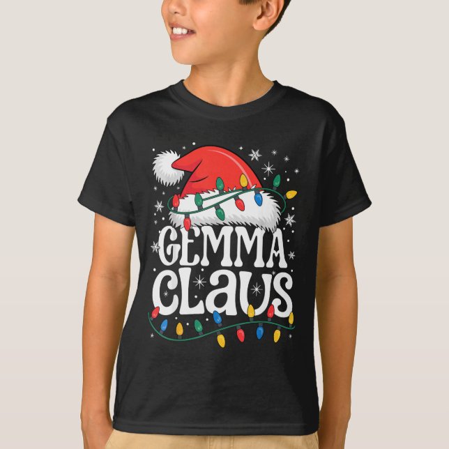 Gemma Claus Funny Xmas Christmas Grandma Holiday S T-Shirt (Vorderseite)