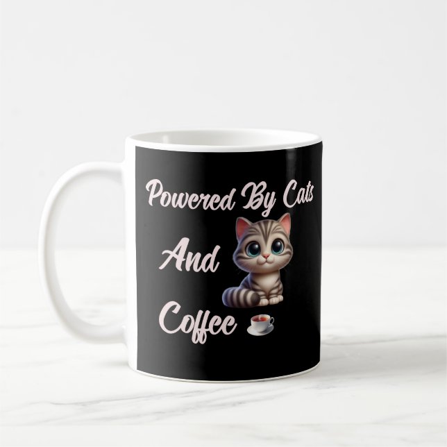 Gemocht von Katzen und Kaffee Kaffeetasse (Links)
