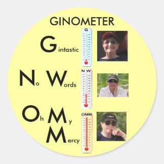Gemometer 3, OMM, Ginometer Medium, NW, Ginny G... Runder Aufkleber