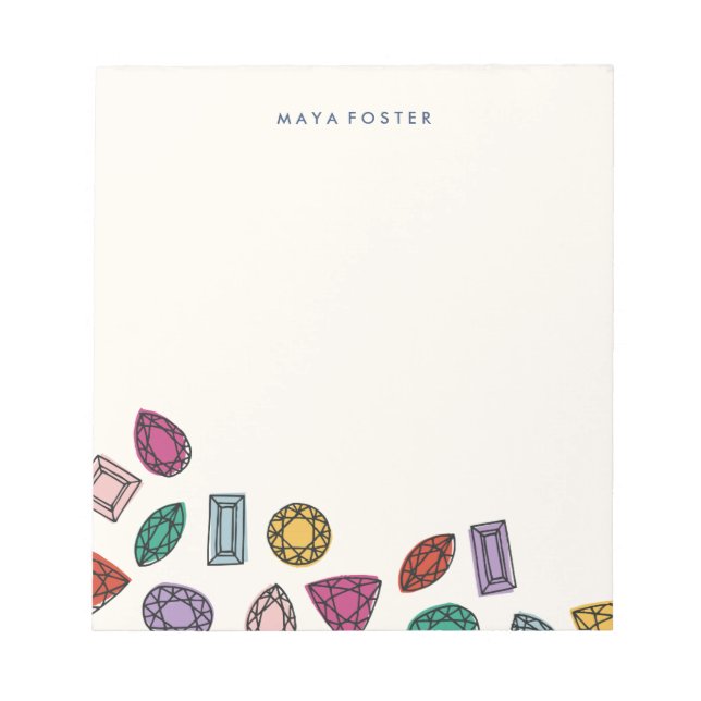 Gems Notepad - Saphire Notizblock (Vorderseite)