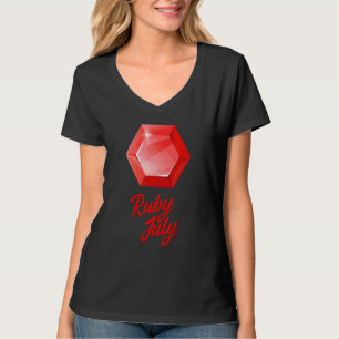 Gems Wertvoll Stones Minerals Edelsteine Ruby Jul T-Shirt
