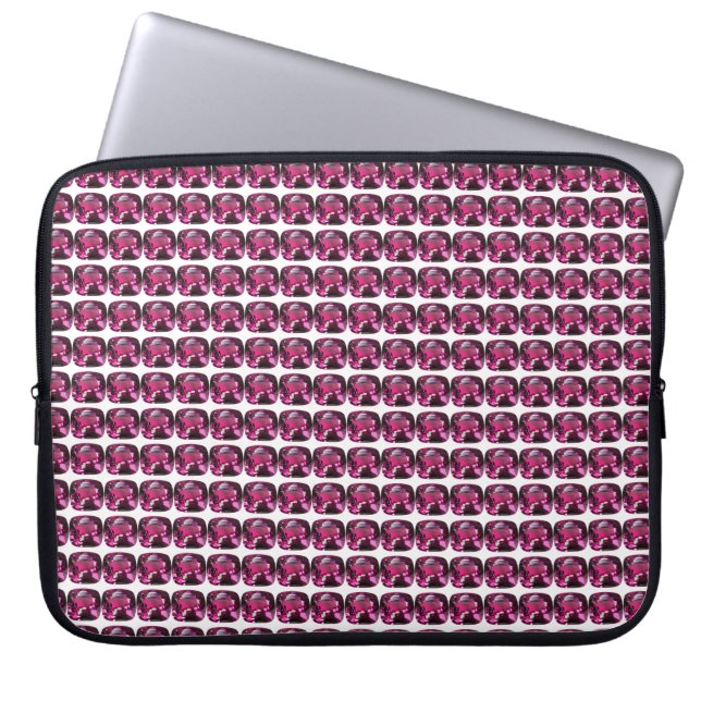 Gemsteinrosa Laptopschutzhülle (Vorderseite)