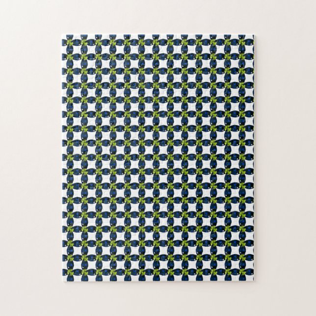 Gemstone Art, Blau und Gelb Puzzle (Vertikal)