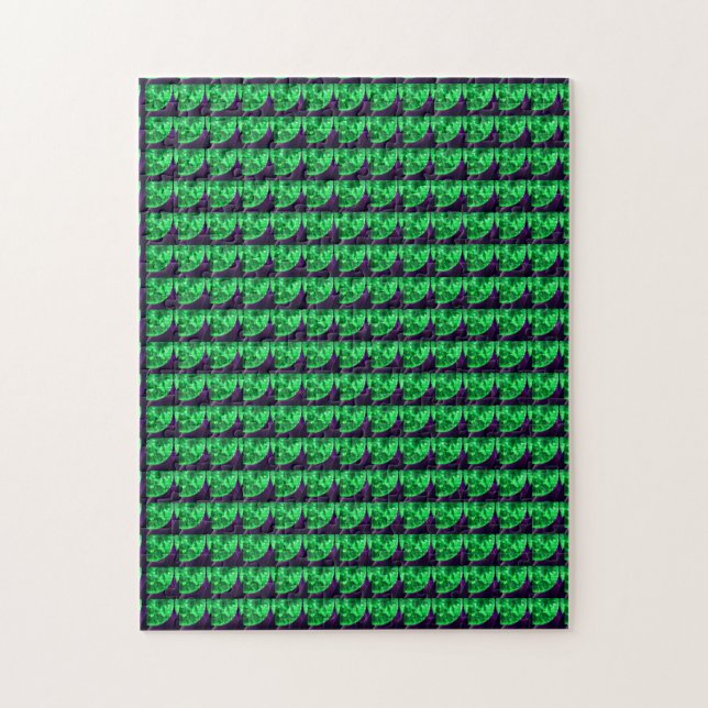Gemstone Art, grün und Lila Puzzle (Vertikal)
